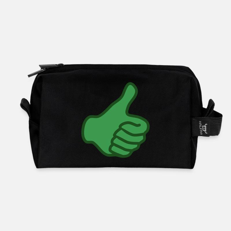 Grüner Daumen - Recycelte Kulturtasche - Schwarz