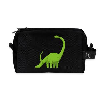 Dinosaurier: Comic Diplodocus - Recycelte Kulturtasche - Schwarz - Vorne