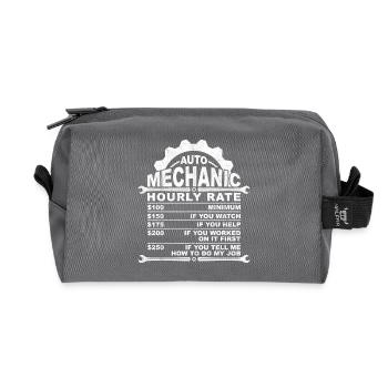 Mécanicien automobile Taux horaire - Trousse de toilette en tissu recyclé - anthracite - Devant