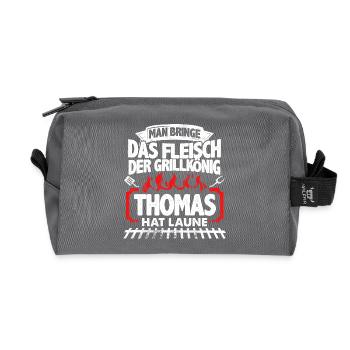 THOMAS - Grill - Recycelte Kulturtasche - Anthrazit - Vorne
