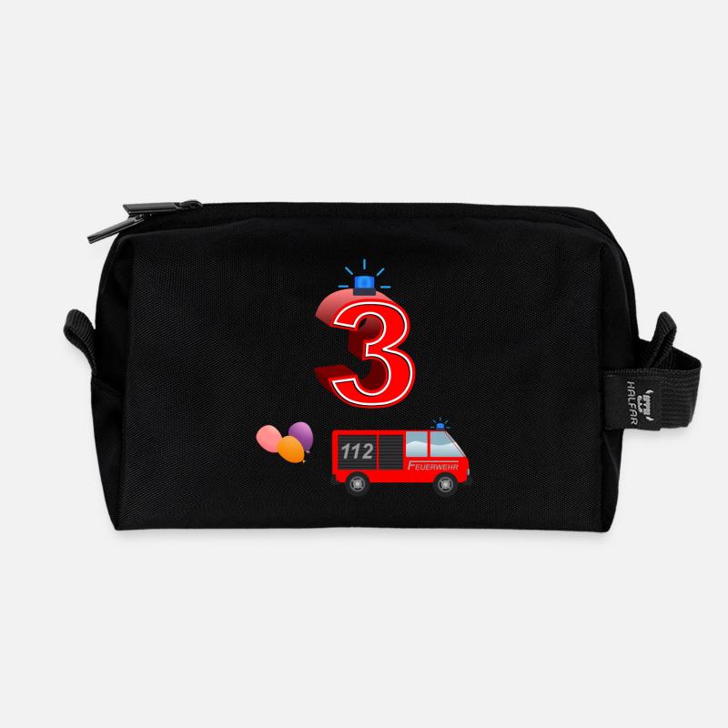 3. Geburtstag - Recycelte Kulturtasche - Schwarz