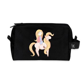 Pony fille - Trousse de toilette en tissu recyclé - noir - Devant