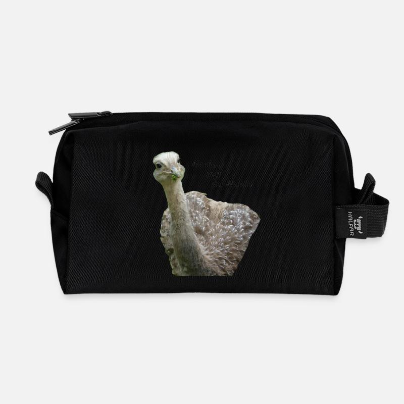 Nandu - Recycelte Kulturtasche - Schwarz