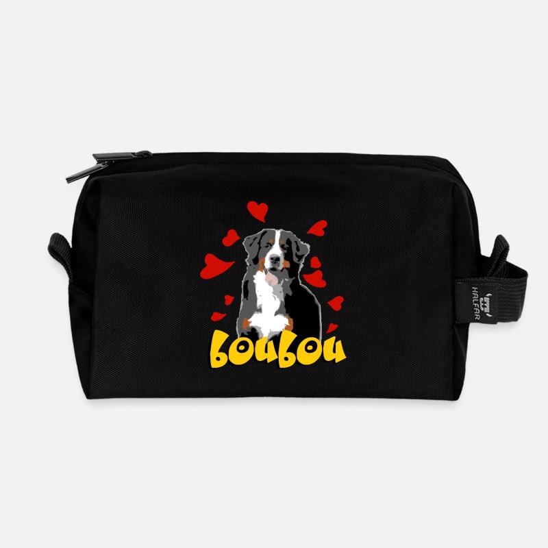 Berner Sennenhund - Recycelte Kulturtasche - Schwarz