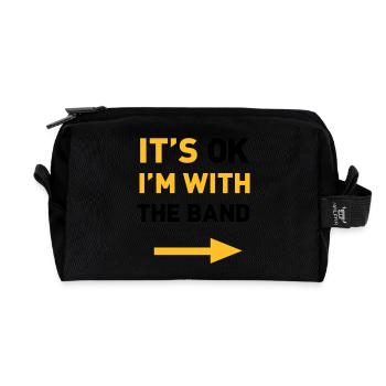Im with the Band - Recycled Toiletry Zip Bag - black - Front