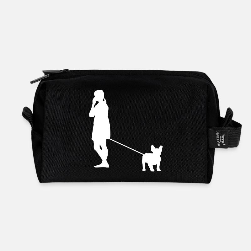 walk with bu lly - Recycled Toiletry Zip Bag - black