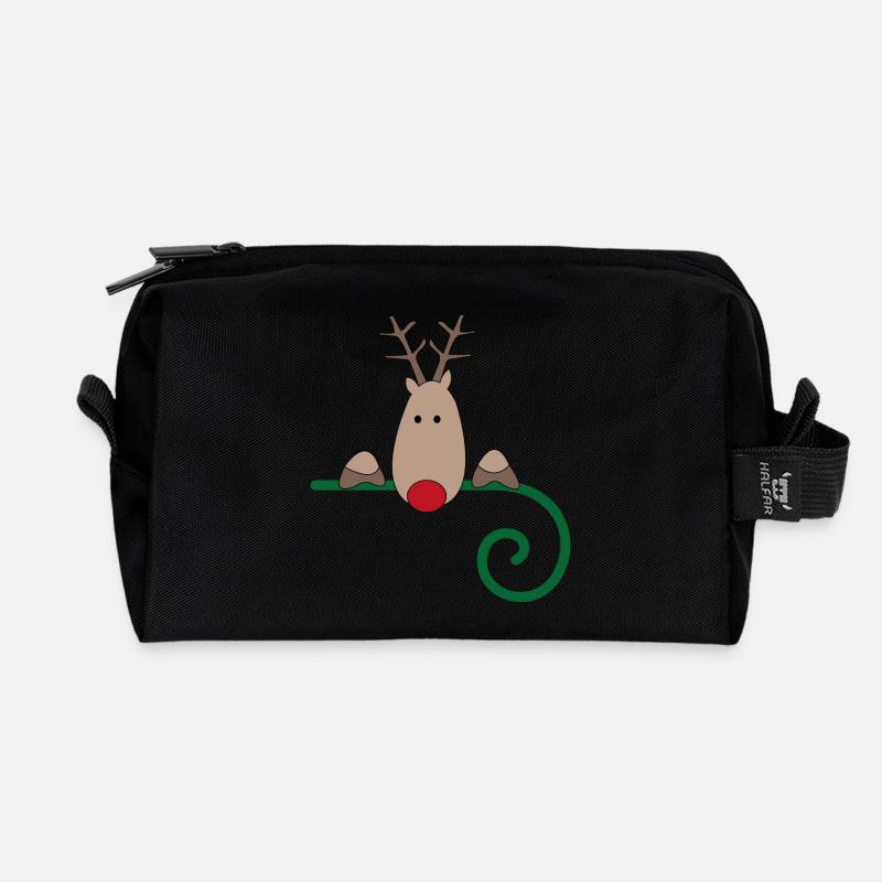 Weihnachten - Recycelte Kulturtasche - Schwarz