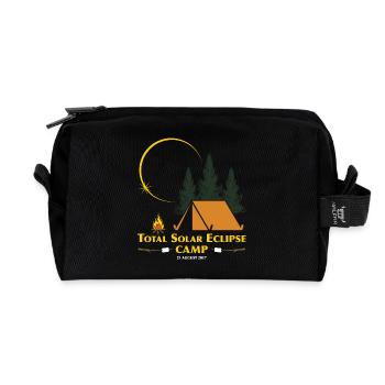 Total Solar Eclipse Camp - Recycled Toiletry Zip Bag - black - Front