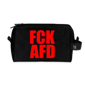Fck afd - Recycled Toiletry Zip Bag - black - Front