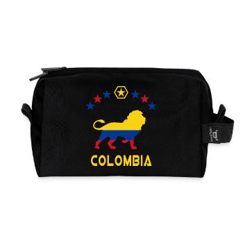 Kolumbien Löwen Design / Geschenkidee - Recycelte Kulturtasche - Schwarz - Vorne