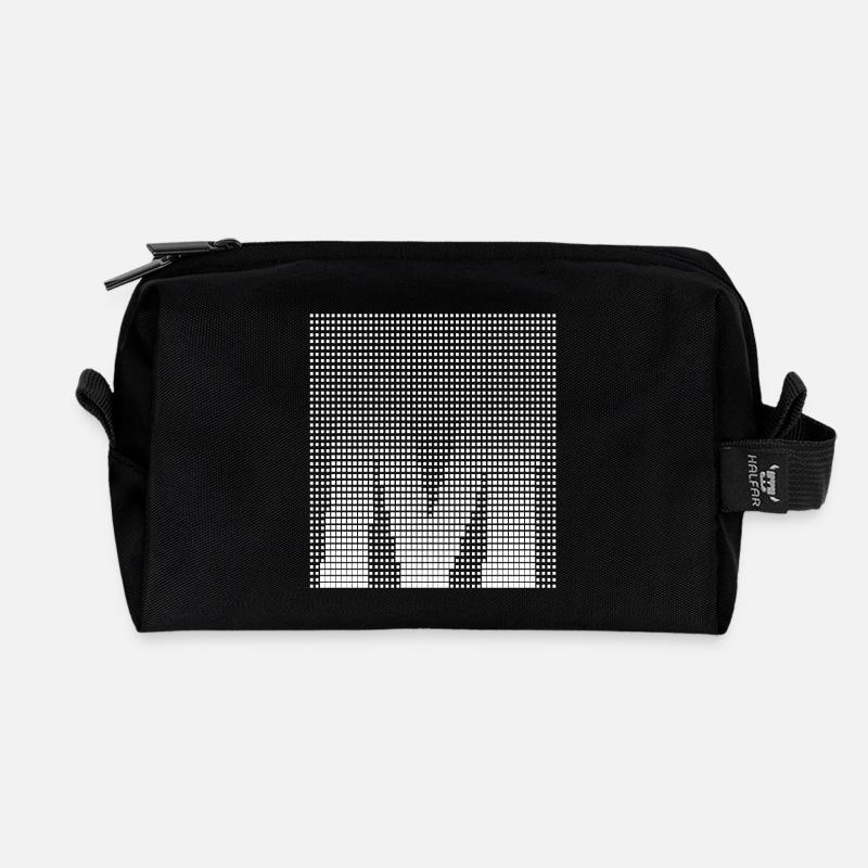 Letter M, Name, der Buchstabe M - Recycelte Kulturtasche - Schwarz