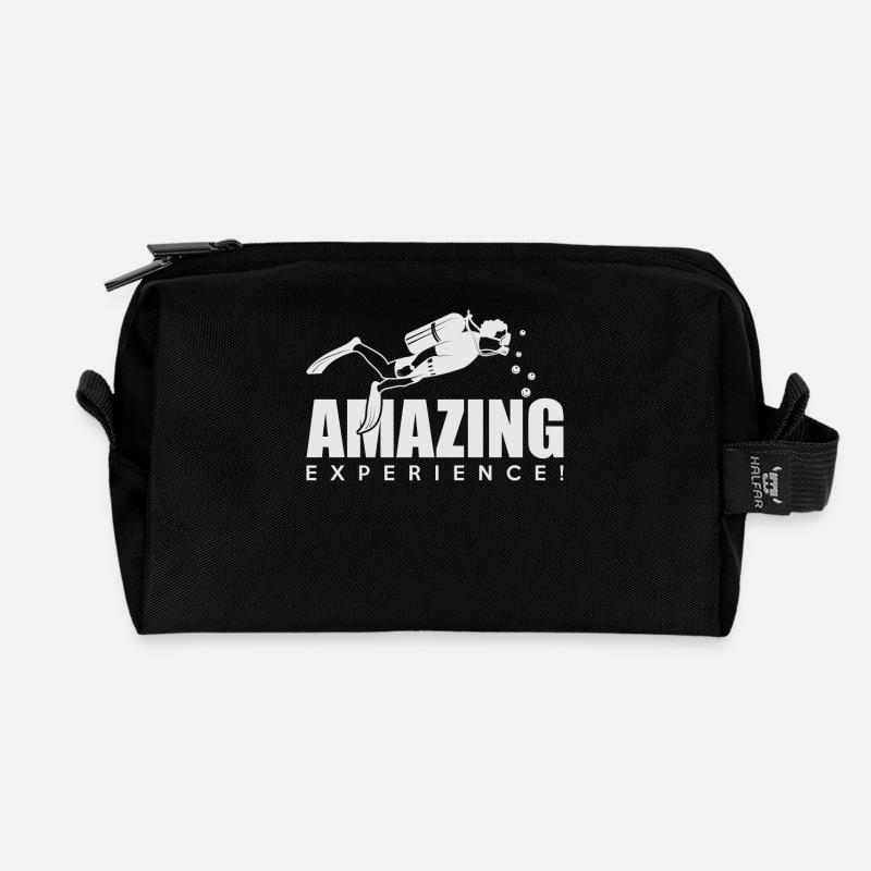 Tauchen Taucher - Recycelte Kulturtasche - Schwarz