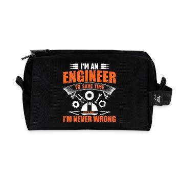 engineer - Recycled Toiletry Zip Bag - black - Front