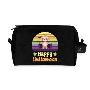 Halloween Vampire Dracula - Recycled Toiletry Zip Bag - black - Front