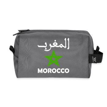 Morocco - Recycled Toiletry Zip Bag - anthracite - Front