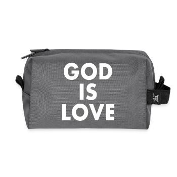 God is good - Trousse de toilette en tissu recyclé - anthracite - Devant