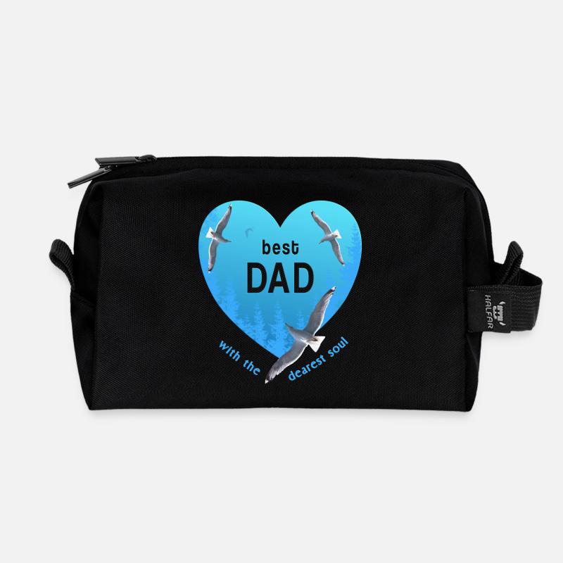 best dad daddy - Recycelte Kulturtasche - Schwarz