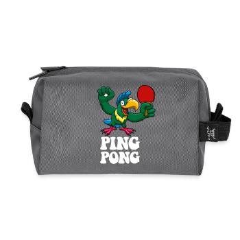 Ping Pong Champion Design Table Tennis und - Recycelte Kulturtasche - Anthrazit - Vorne