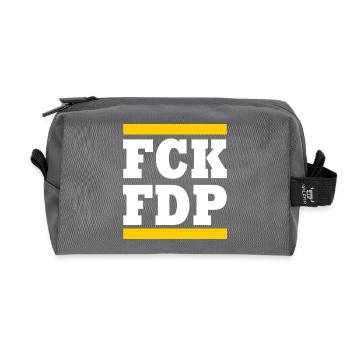 Fck fdp - Trousse de toilette en tissu recyclé - anthracite - Devant