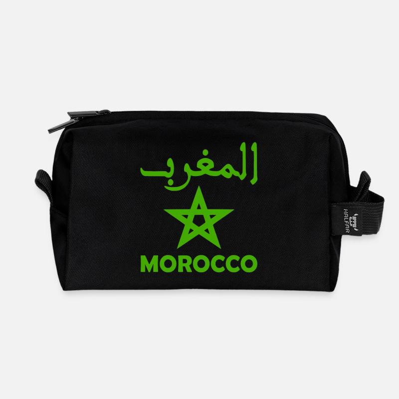 Marokko - Recycelte Kulturtasche - Schwarz