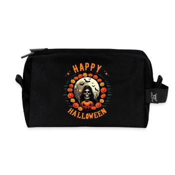 Joyeux halloween - Trousse de toilette en tissu recyclé - noir - Devant