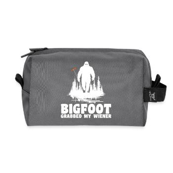 Bigfoot Grabbed My Wiener, Funny - Trousse de toilette en tissu recyclé - anthracite - Devant