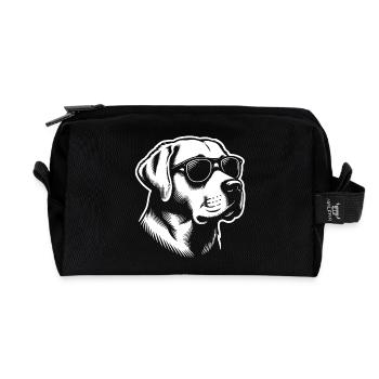 Labrador Retriever Loyalty Family Friend - Recycled Toiletry Zip Bag - black - Front