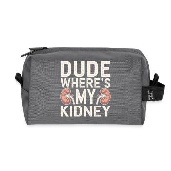 L’humour pour les crises sanitaires - Trousse de toilette en tissu recyclé - anthracite - Devant