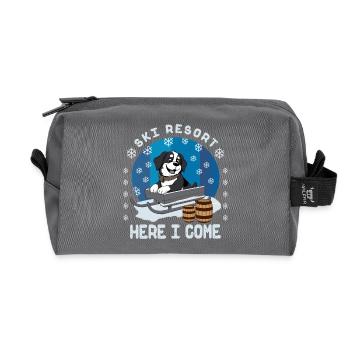 Saint Bernard - Recycled Toiletry Zip Bag - anthracite - Front