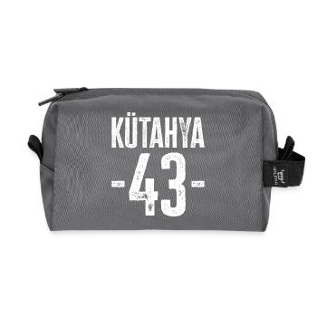 Kütahya 43 – Art and Culture from Türkiye - Recycled Toiletry Zip Bag - anthracite - Front