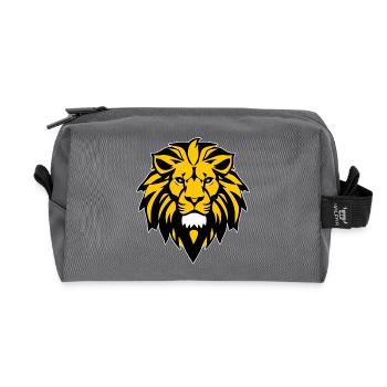 Lion - Logo - Jaune - Trousse de toilette en tissu recyclé - anthracite - Devant