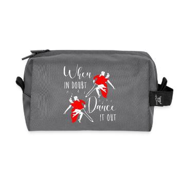 Salsa Dancer Dancer - Recycled Toiletry Zip Bag - anthracite - Front