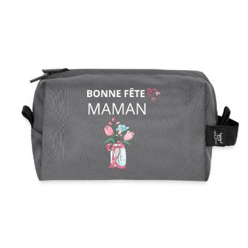 Happy Mother's Day - Recycled Toiletry Zip Bag - anthracite - Front