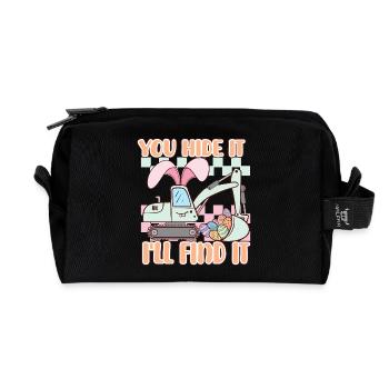 Easter - Recycled Toiletry Zip Bag - black - Front