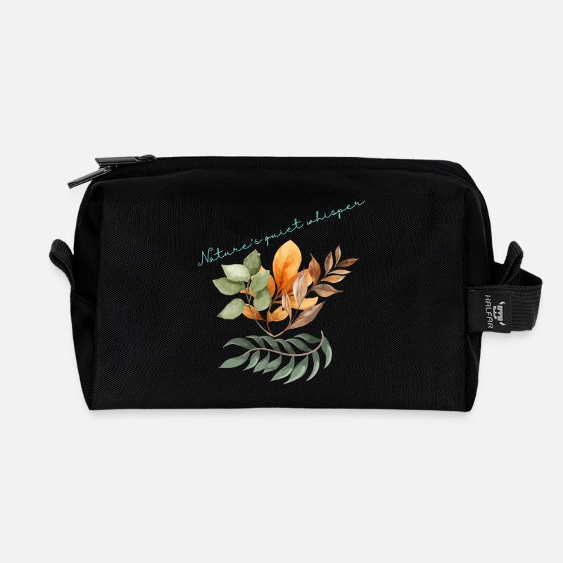 Nature Whisper - Recycelte Kulturtasche - Schwarz