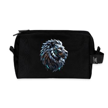 An adorable cartoon bird parade - Recycled Toiletry Zip Bag - black - Front