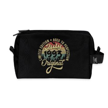 Birthday July 1993 July 1993 July 1993 - Recycled Toiletry Zip Bag - black - Front