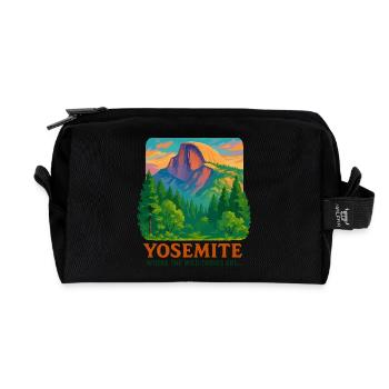 Yosemite Wildnis - Recycelte Kulturtasche - Schwarz - Vorne