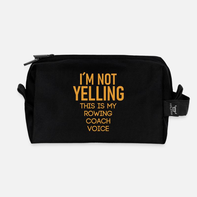 I´m Not Yelling This Is My Rowing Coach Voice - Recycelte Kulturtasche - Schwarz