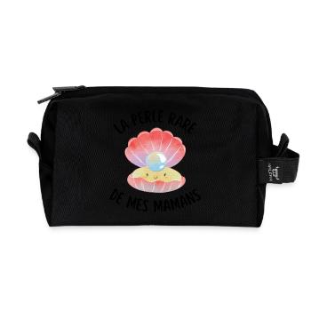 My moms' rare gem - Recycled Toiletry Zip Bag - black - Front
