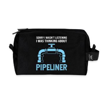 Schlosser Installateur Montage - Recycelte Kulturtasche - Schwarz - Vorne
