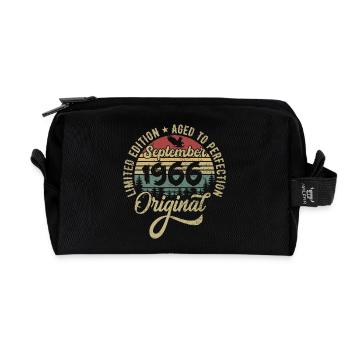 59th birthday September 1966 - 59 years old - Recycled Toiletry Zip Bag - black - Front