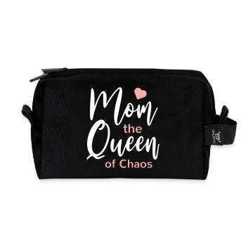 Mama Chaos Queen Mutter Geschenk lustig - Recycelte Kulturtasche - Schwarz - Vorne