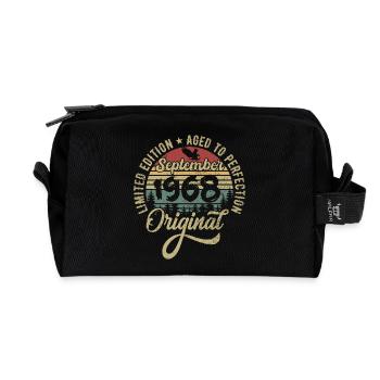 57. Geburtstag September 1968 - 57 Jahre alt - Recycelte Kulturtasche - Schwarz - Vorne