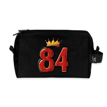 84 Number Krone - Recycled Toiletry Zip Bag - black - Front