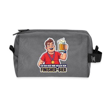 Finisher-Bier - Recycelte Kulturtasche - Anthrazit - Vorne