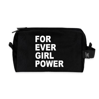 Le pouvoir des filles pour toujours - Trousse de toilette en tissu recyclé - noir - Devant