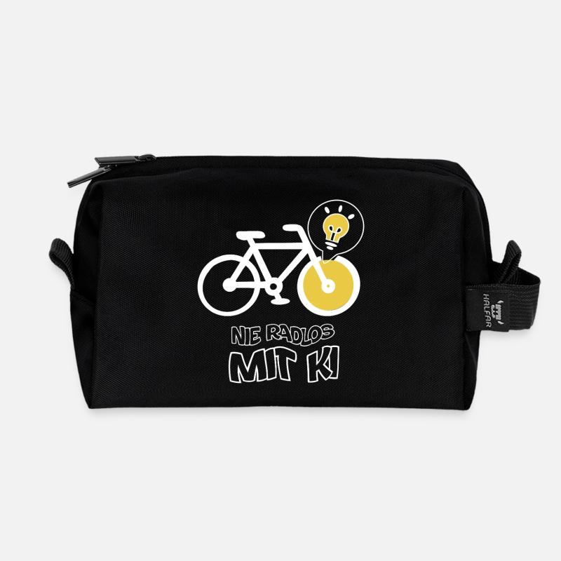 Kreatives Fahrrad mit Lichtbirne Design - Recycelte Kulturtasche - Schwarz