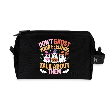 Ne fantômez pas vos sentiments - Trousse de toilette en tissu recyclé - noir - Devant
