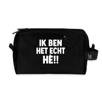 Ich bin es wirklich!! - Recycelte Kulturtasche - Schwarz - Vorne